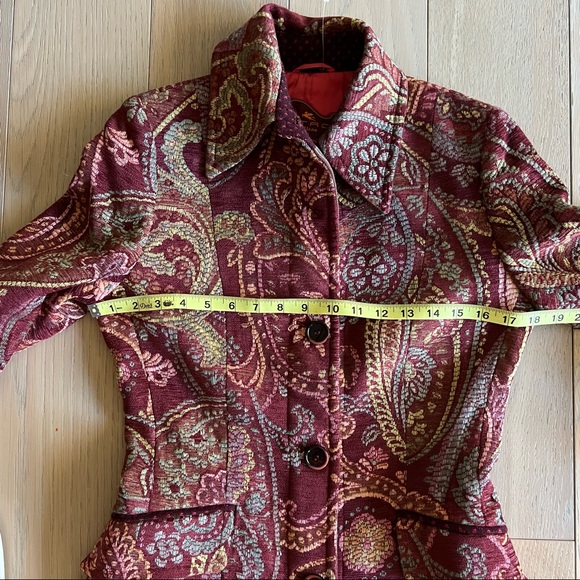 Etro Milano Burgundy Paisley Tapestry Jacket Size 42 Small - Picture 9 of 14